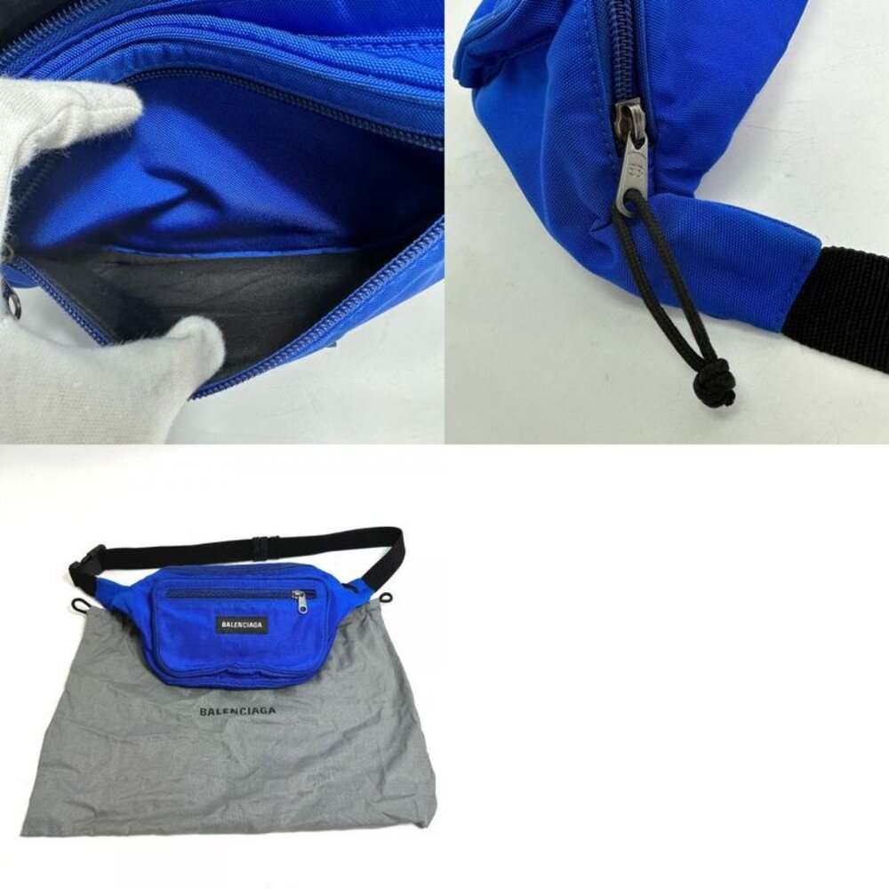 Balenciaga Body Bag Logo Explorer Nylon Blue - Picture 9 of 9